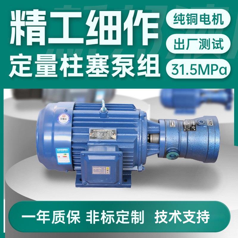 液压油泵电机组定量柱塞泵组液压泵组总成内轴电机液压站配件系统图片