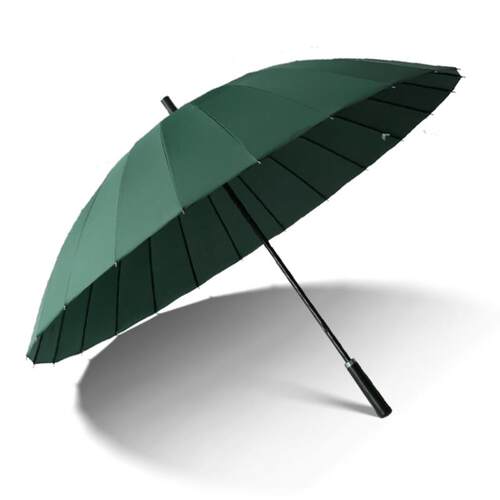 正品雨伞长柄大号骨24男士黑色直杆雨专人用暴直柄大伞定制logo双