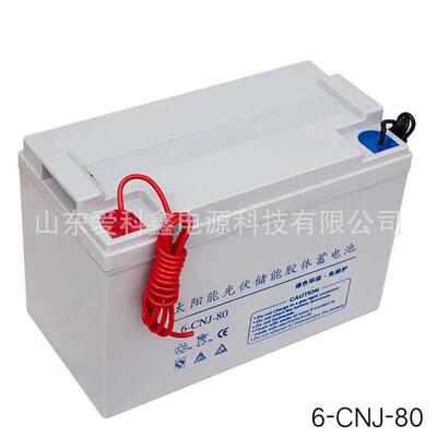 太阳能胶体蓄电池12v80ah太阳能用储能免维护路灯电瓶6-CNJ-80