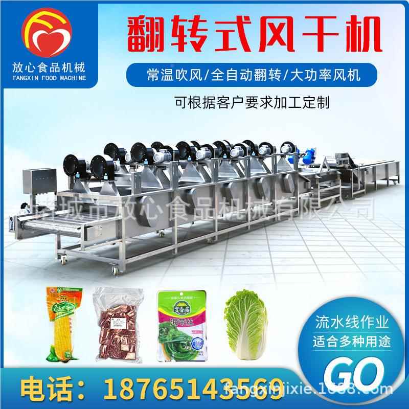 包装袋风干机 翻转式果沥蔬风干水设备 调YXS食品料包干风机流水