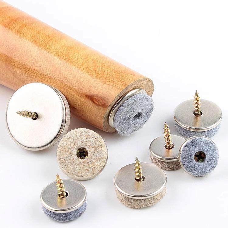 欧式羊毛毡脚钉防滑防磨地板保护垫静音实木家具餐桌椅子凳圆脚垫,收纳整理,桌脚垫,淘宝优惠券,粉丝福利购,淘宝优惠卷