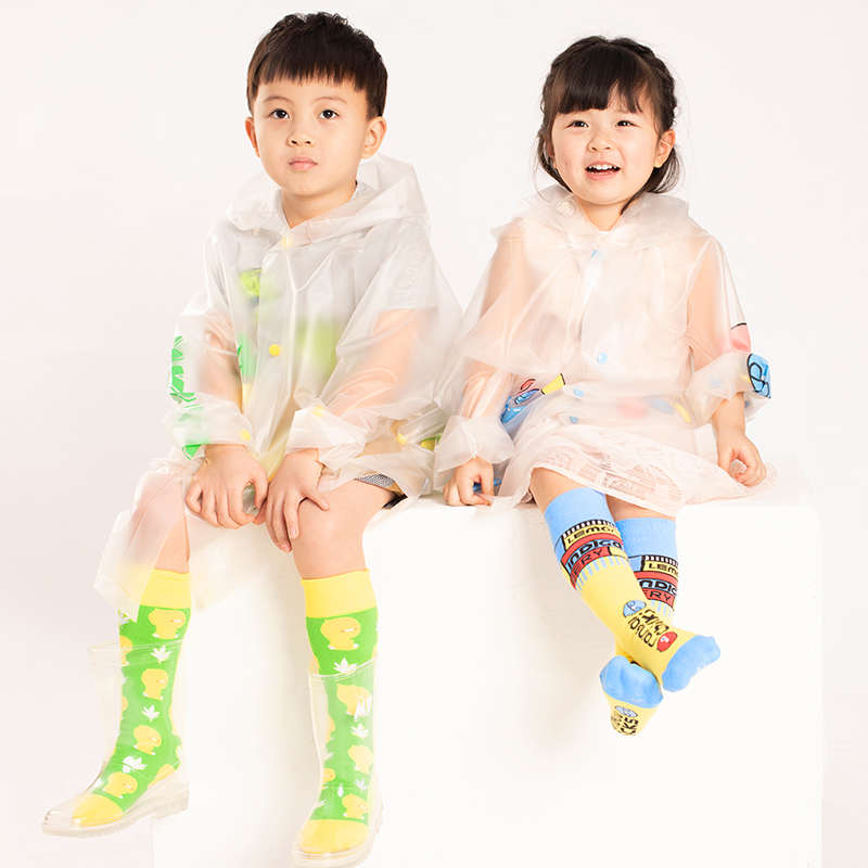 儿童雨衣中小学生雨衣女孩幼儿园小孩卡通雨衣透气书包位透明雨衣