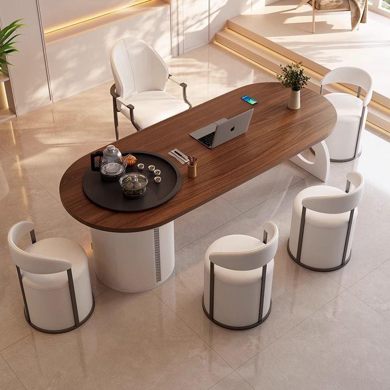 实木茶桌大板茶台轻奢现代简约功夫新中式客厅办公室泡茶桌椅组合