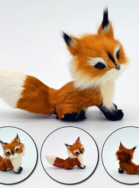 3 Styles Mini Squatting Fox Model Cute Simulation Brown Fox