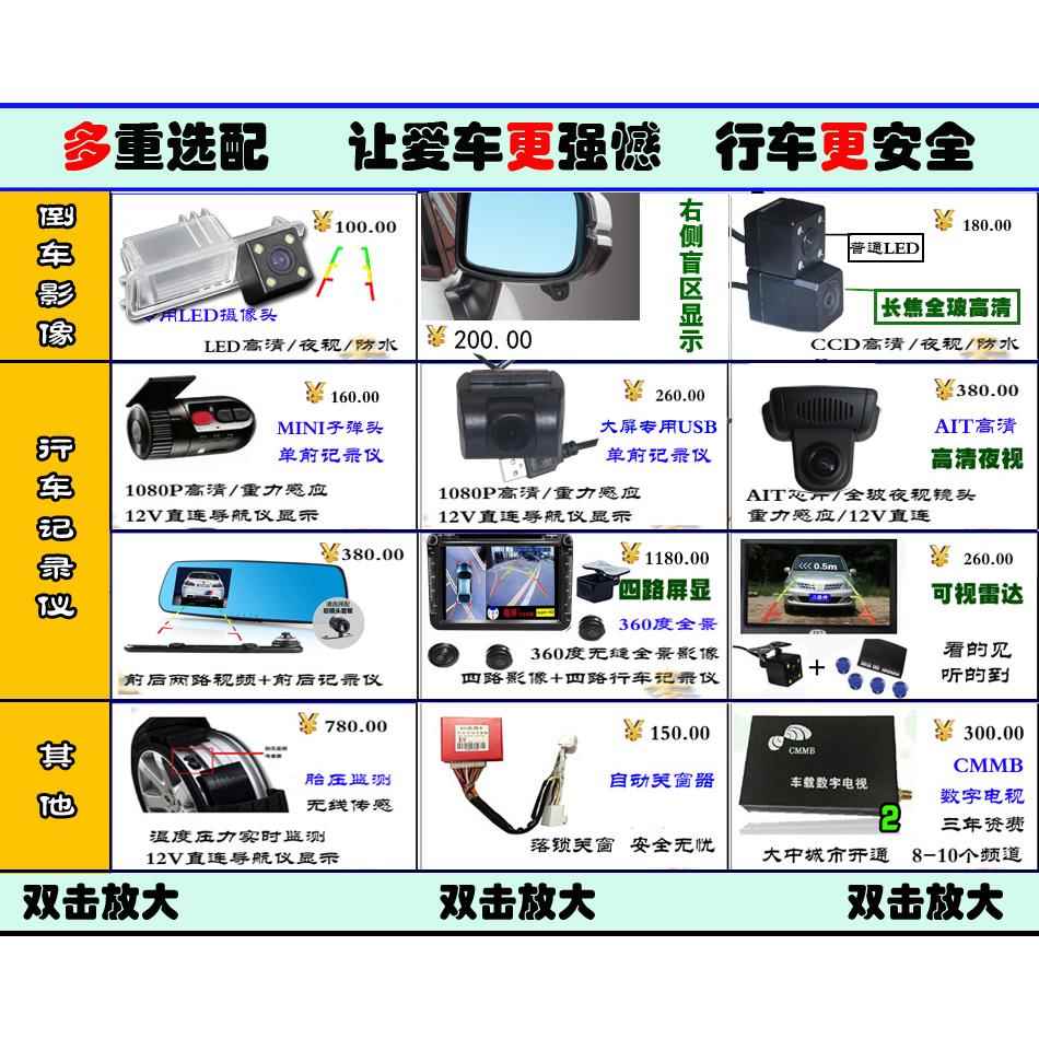 适用倒车后视影像记录仪雷达全景360胎压方控