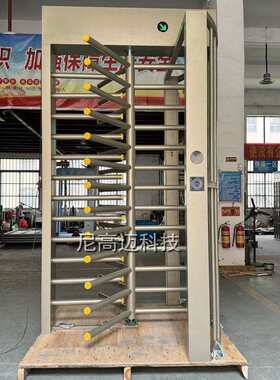 大连小区防尾随全高闸不锈钢电动旋转门烤漆喷涂出入闸机三辊闸挡