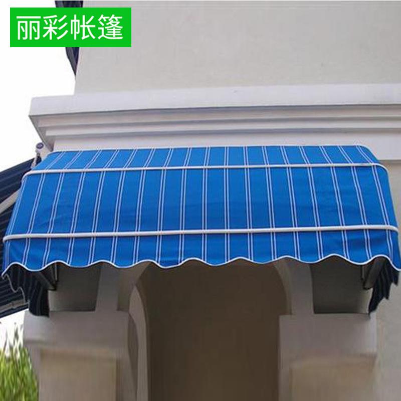 法式弧形雨棚遮阳西瓜篷户外装饰雨篷折叠伸缩遮阳棚门面法式蓬