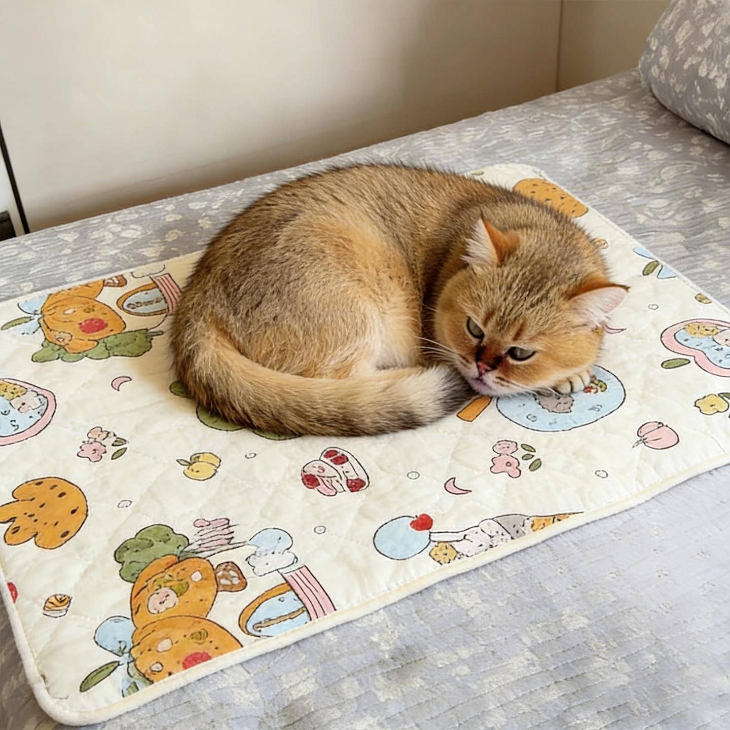 猫咪垫子宠物夏天凉感睡垫不粘毛四季通用狗狗睡觉地垫狗笼垫板