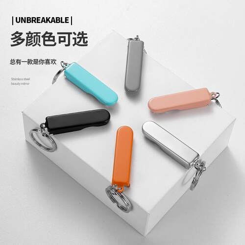 新款直销迷你折叠指甲剪小巧随身便携带钥匙扣指甲刀创意马卡龙色