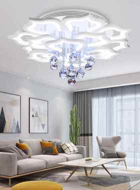 跨境新款现K9晶水客厅灯简约~代大气leHHd吸顶灯85265V