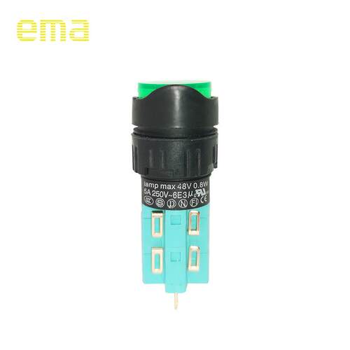 EMA伊玛01P-CA40.S2P-G+L24带LED灯交替型按钮开关IP40焊接端子