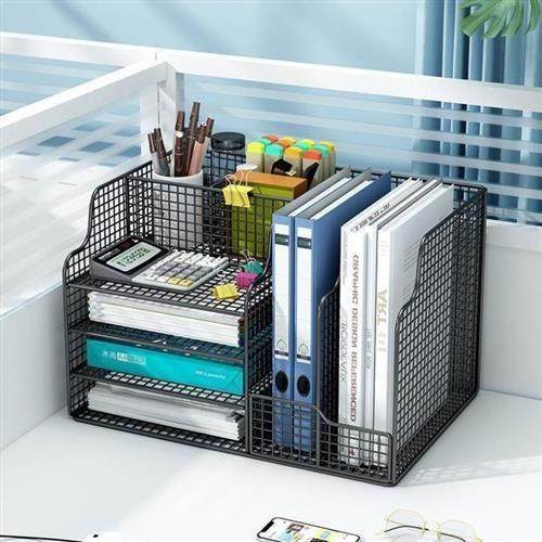 桌面书架文件存储架书桌文件夹存储盒书和报纸架金属多层A4纸架,住宅家具,红木书柜/书架,淘宝优惠券,粉丝福利购,淘宝优惠卷