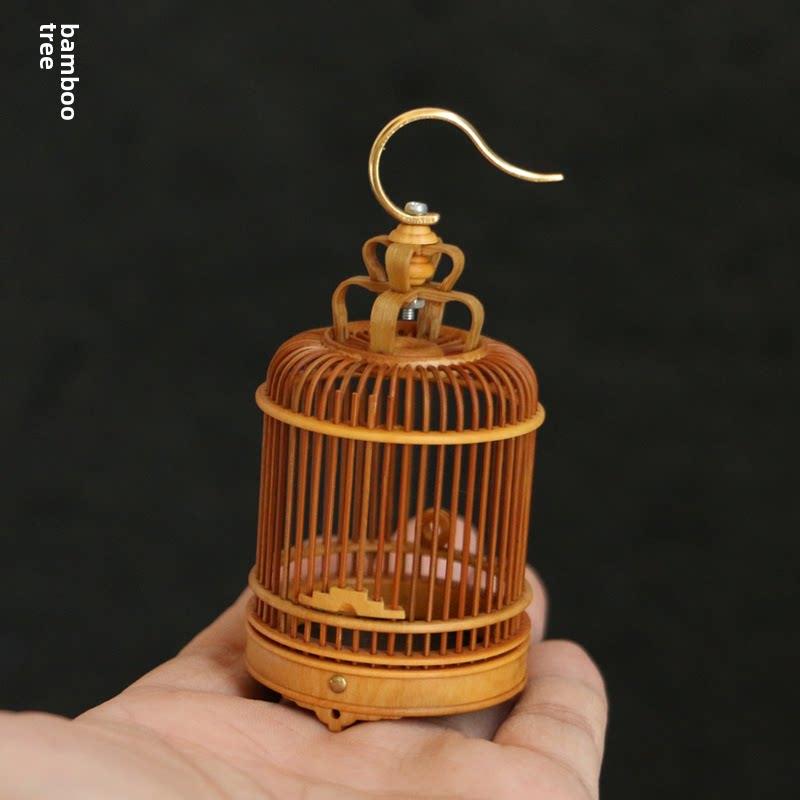 采购产品优质手工竹丝虫笼，竹林黄鹂笼，啾啾虫器具，茶室小饰品