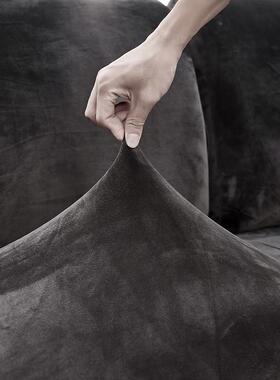 Thick Velvet Sofa Cover Solid Color Sofa Cushion Cover Elast