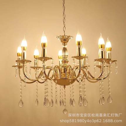 道20引18新款婚礼铁艺电镀水晶吊灯仪式婚亭装饰路庆铁艺吊灯具用