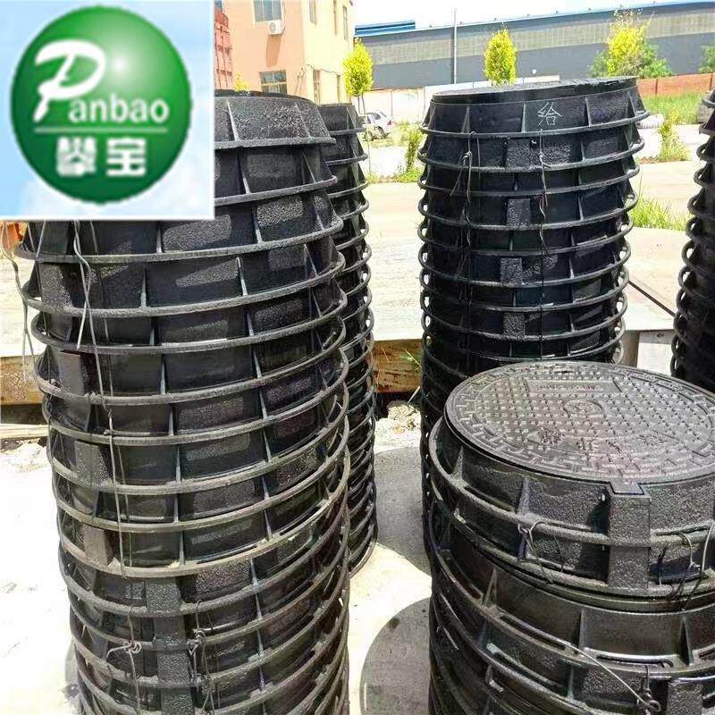 圆形球墨铸铁井盖加厚承重雨水污水球墨井盖市政电力通信铸铁井盖