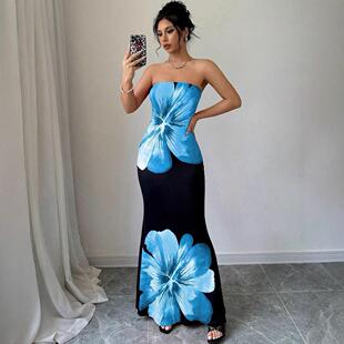 crop top butterfly Women vest strapless print hip