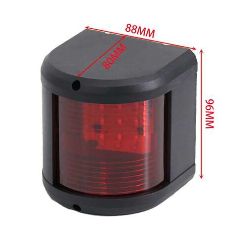 黑/白尼龙外壳红绿一对LED航行灯96*87*80游艇船舶船用五金配件