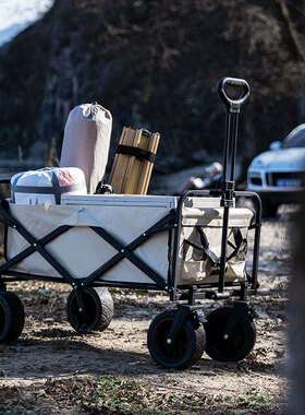 可折叠户外露KS~TC003营拖车宽越野营量大号野小推车野餐野炊大容