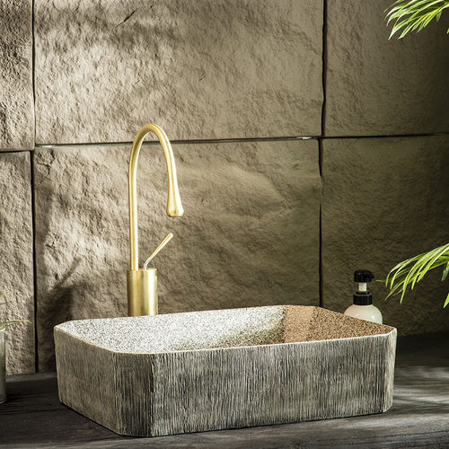 雕刻复古阳台洗脸盆台上盆洗手盆卫生间家用户外艺术陶瓷洗手台盆 - 封面