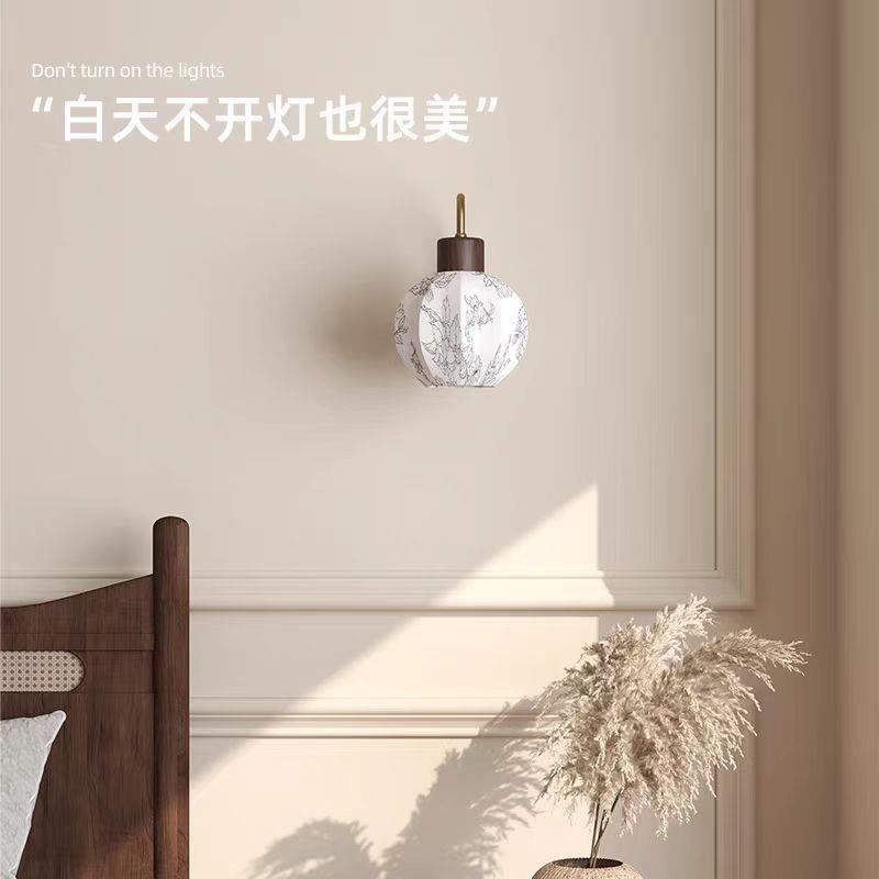 照迎繁花中古风卧室床头壁灯复古艺术氛围客厅背景墙灯创意楼梯灯