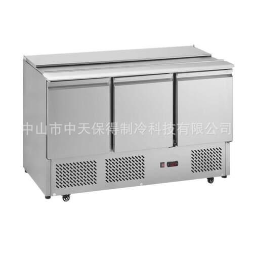 欧款风冷披萨沙拉台冰柜保鲜冷藏撒料冷藏工作台比萨操作台冰柜