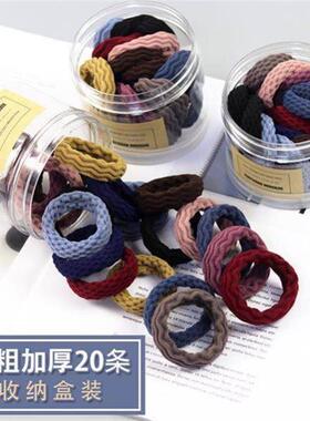 Hair rope rubber band female high elasticity black hair tie