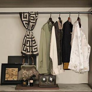 新中式 饰品摆件 样板房衣帽间国风衣服女生组合定制衣柜展厅软装