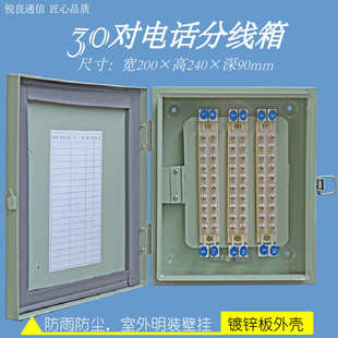 锐良通信室外30对电话电缆分线箱镀锌板 语音分线盒防水交接箱