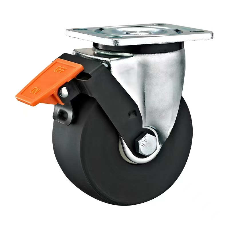 万向寸脚轮寸4寸工业日式尼龙重心轮双轴移动5低设备超重3加厚mc