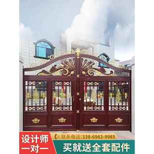铝合金大门庭院大门铝艺大门农村院子门楼别墅大门欧式中式庭院门