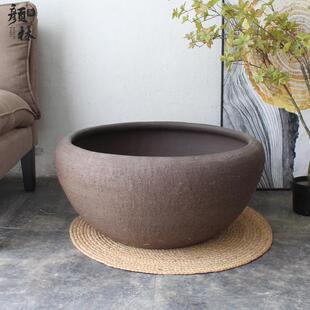 水养盆椭圆盆收口花盆睡莲鱼盆浅盆缸花钵大口盆矮花碗盆拼盘大盆