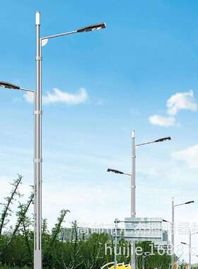 LED市电路灯 市政道路6米双臂路灯杆 单头双头户外led道路路灯