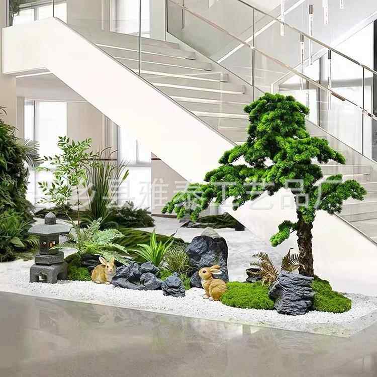 真松树PDD10014迎松罗汉仿松假树酒下店楼梯新中式造景装饰景观客