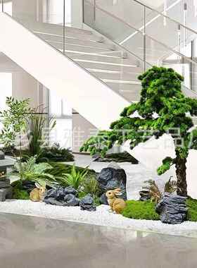 真松树PDD10014迎松罗汉仿松假树酒下店楼梯新中式造景装饰景观客