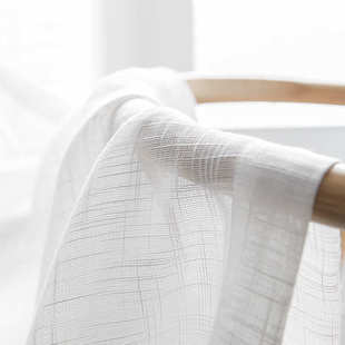 日式 窗帘透光不透人亚麻纱帘客厅卧室阳台飘窗白纱窗纱2022年新款