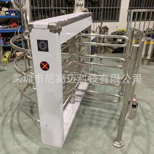 半高电动十字旋转门小区物业管理防尾随人行通道摆闸翼闸全高辊栅