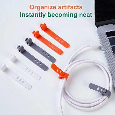 10pcs Phone Cable Organizer Earphone Clip Charger Cord
