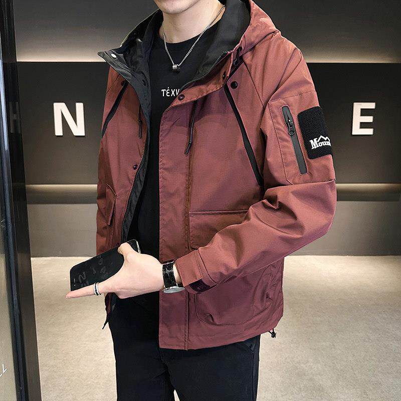 户外冲锋衣外套男春秋季2025新款大码男装休闲夹克高级感登山服