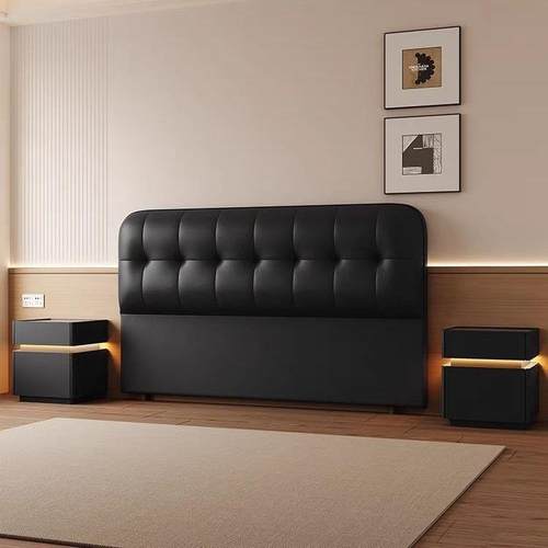 现代奶油体风软用床头无品牌/靠通背一落地床头贴墙软包床头靠垫