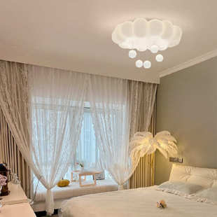 2025新款 奶油风现代简约云朵卧室灯儿童房间主卧吸顶灯中山灯具