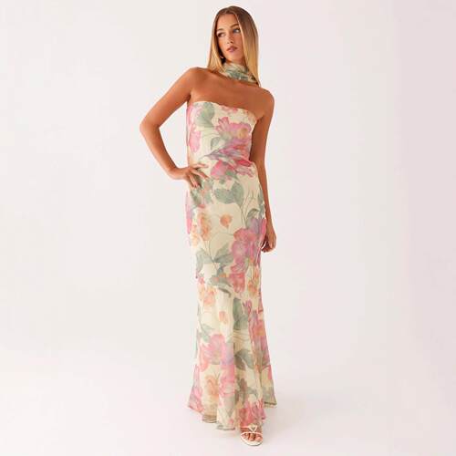 2025 New Arrival Women Summer Printed Tube Top Dress