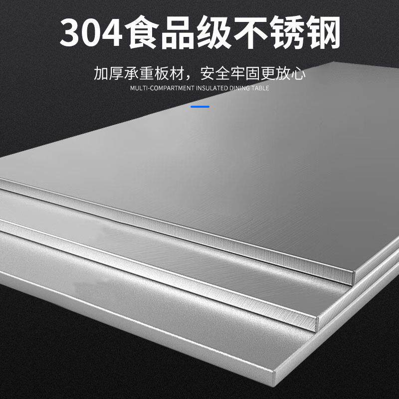 史蒂芬Stevison 304不锈钢份数盘保温售饭台配件份数盘1/3*15