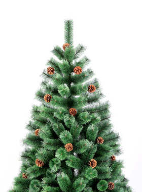 开花松针圣诞树加松果热销圣诞树加密150cm180cm210cm