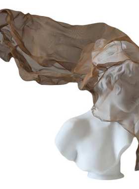 北欧轻奢面纱少女雕塑样板间客厅玄关石膏雕像软装高级艺术品摆件