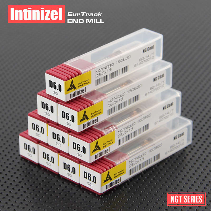 英佐 NGT四刃钨钢铣刀60度不锈钢平底立铣刀涂层4刃平刀数控合金