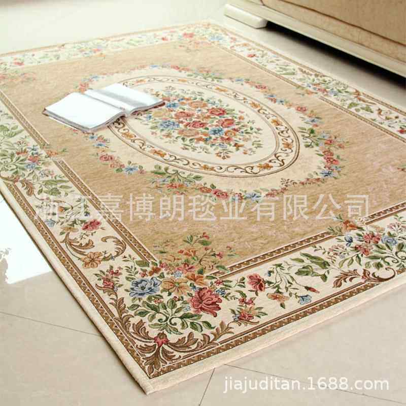 欧美田园风提花工艺地毯家用客厅卧室沙发茶几脚垫子地垫厂家直销