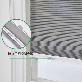 内开窗百叶蜂巢帘防水免打孔卫生间厨房窗户专用隐形内置遮挡蜂窝