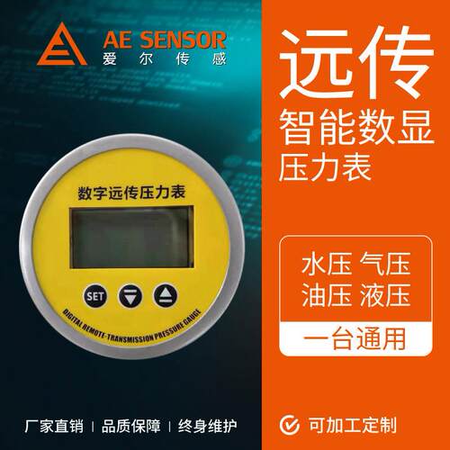 厂家供应AE-P1智能数显远传压力表4-20mA/RS485信号输出60mm表盘