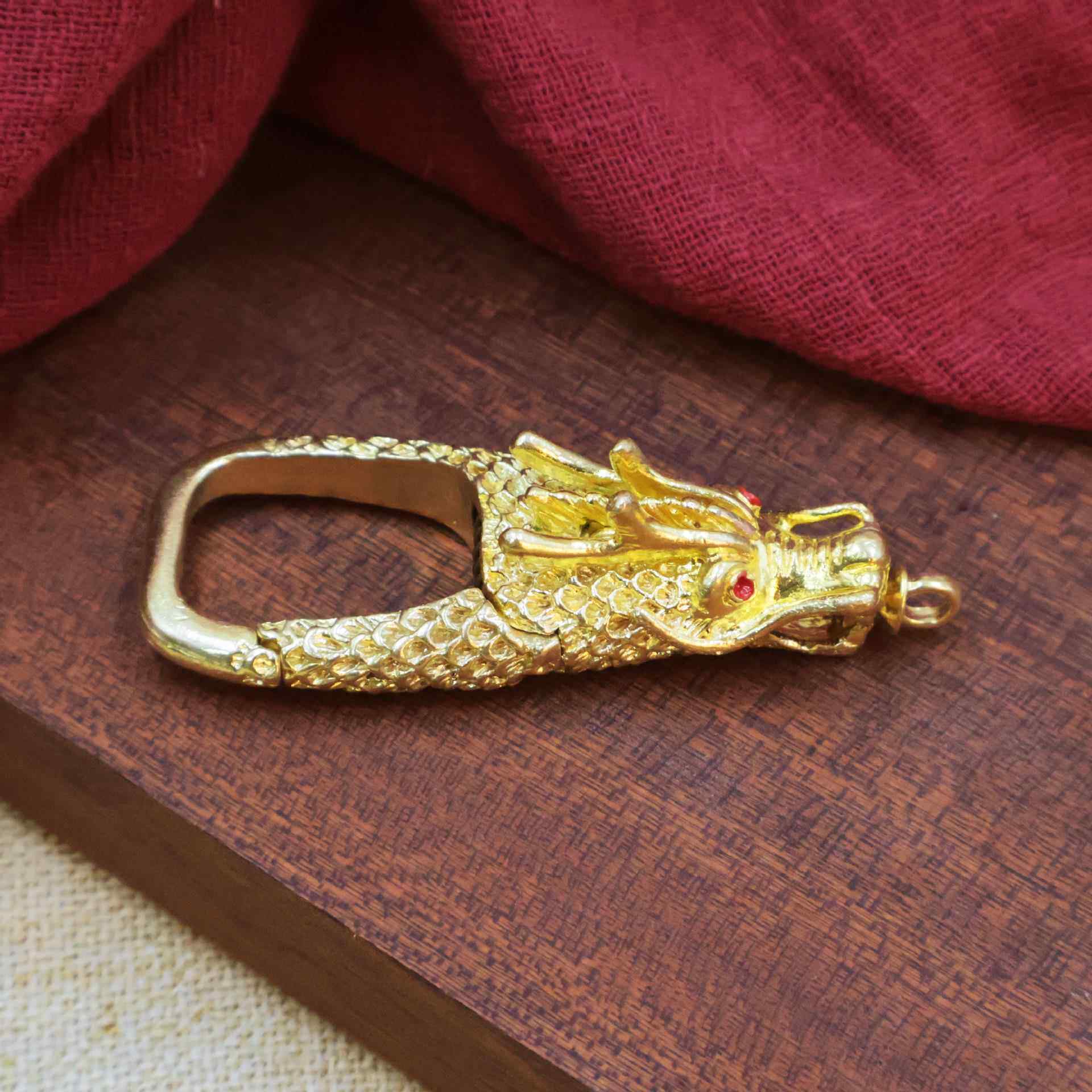 2026黄铜龙头钥匙扣手工男士腰挂个性复古高档腰带吊坠装饰品